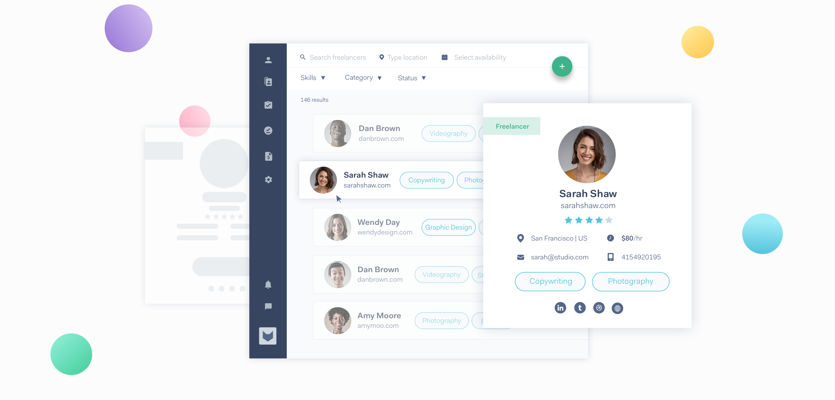 Kalo product overview — freelancer search and profile