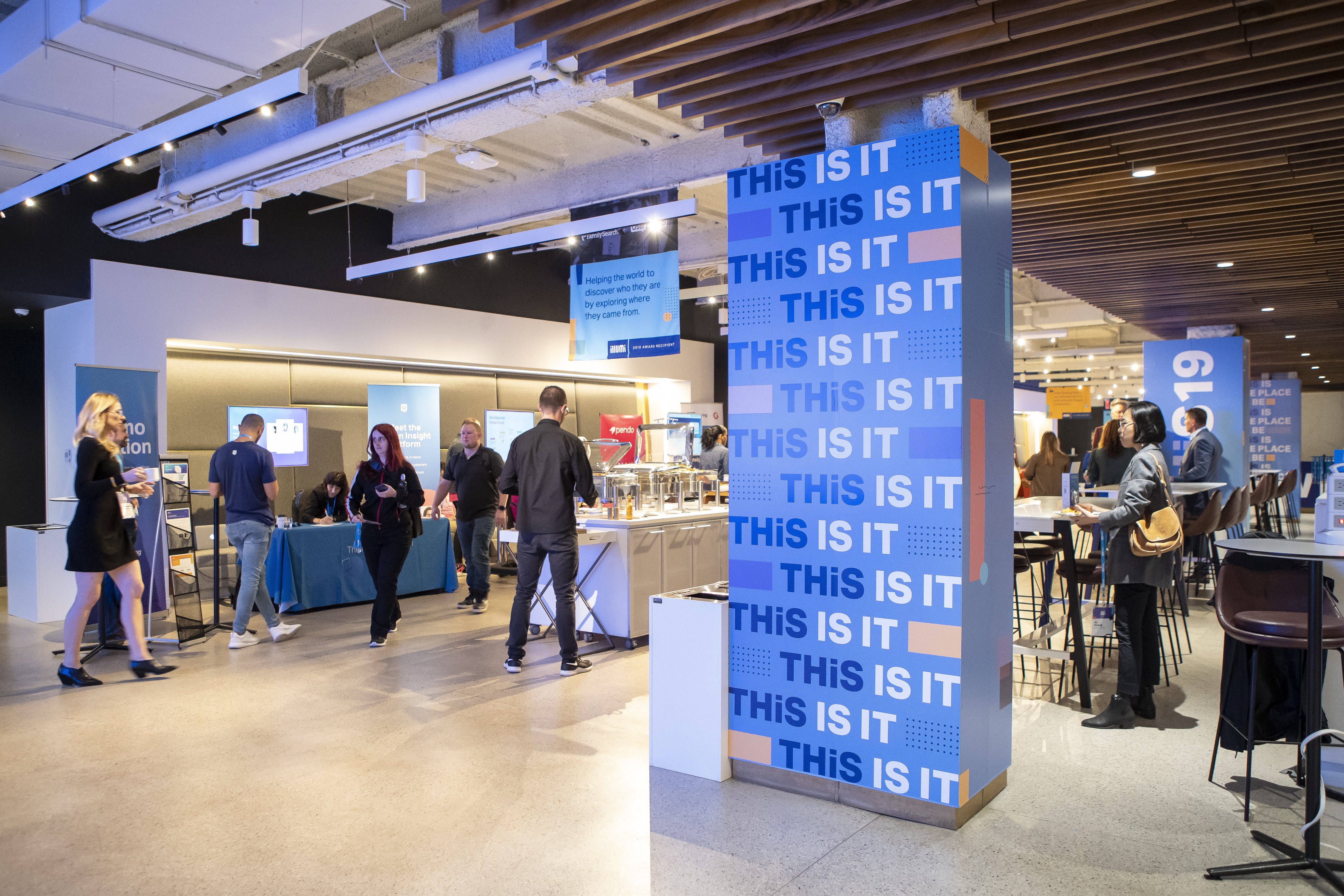 THiS IS IT branded column inside the venue